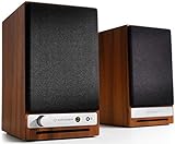 Audioengine HD3 60W Wireless Powered Desktop Speakers, Bluetooth aptX HD, USB 24-Bit DAC & Analog Amplifier (Walnut)