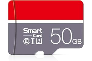 High Speed Micro SD Card with Adapter,50GB TF Card for Security Cameras, Smartphones,Tablets,Drones - U3,Class 10,A1,Full HD 