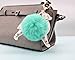 Real Sic Alpaca/Llama Pom Pom Keychain - Faux Fur Fluffy Fuzzy Charm For Women & Girls (Teal)