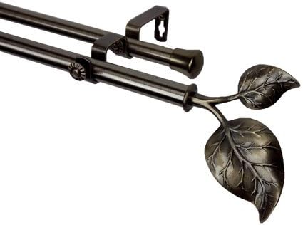 Amazon Com Modern Ivy Double Curtain Rod In Antique Brass Size