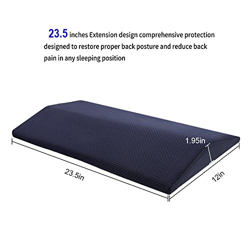 Lumbar Support Pillow for Sleeping,Memory Foam Lumbar Sleeping Bed Pillow for Lower Back Pain