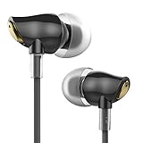ROCK Zircon Stereo Earphones with Microphone and Remote In Ear HIFI Noise Isolating Bass Driven High Definition Wired 3.5mm Audio Jack (Black)