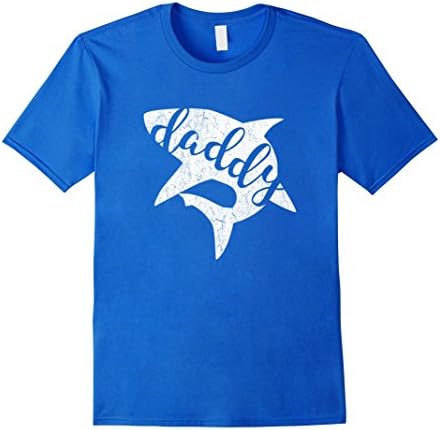 Mens Daddy Shark shirt Matching Family Shirts Shark Family XL Royal Blue