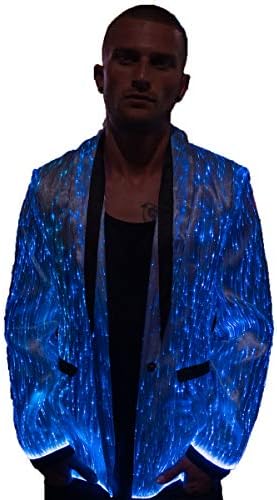 Jacket for Men Light Up LED Clothing Party VIP Luxury Mens Blazer