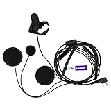 abcGoodefg Full Face Moto Motorcycle Bike Helmet Earpiece Headset Mic Microphone for Kenwood Two Way Radio Walkie Talkie Lt-2288 Lt-3107 Lt-3188 Lt-3260 Lt-3268 TK-3230 TK-340 TK3230K TK3230