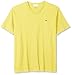 Lacoste Men's Short Sleeve Jersey Pima Reg Fit V Neck T-Shirt-TH6710, Daphne Yellow, 4