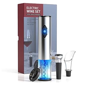 CIRCLE JOY Electric Wine Bottle Openers Set, Battery Operated Wine Opener Kit, Cordless Automatic Corkscrew Combo with…