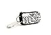 Stylish Essential Oil Key Chain with 8 5/8 Dram (2 ml) Vials and Blank Labels - Fits Easily in a Purse or Makeup Bag - Carry Your Favorite Essential Oils Everywhere You Go! (Black/White Windsor)