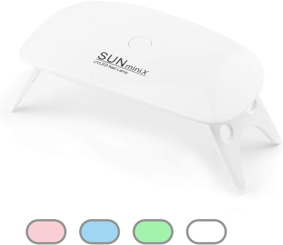 DIFFLIFE Mini Nail Dryer with USB Line, 6W Portable UV LED Nail Lamp,2019 Mouse Shape Curing lamp for GEL Nail Polish, White (YUNDA10111)