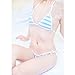 COSPROFE Japanese Anime Kawaii Sexy Stripe Cosplay Bikini Cotton Lingerie Set (Blue 1)