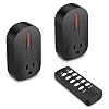 BESTTEN Wireless Remote Control Outlet Switch Set (2 Outlets, 1 Remote) with 110-Foot Range, Learning Code, Home…