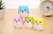 yueton Pack of 4 Cute Cartoon Animal Owl Pattern Double Holes Pencil Sharpeners Creative Stationery School Prize for Kids
