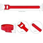 BALABALA-100-PCS-Reusable-Fastening-Cable-Ties-Microfiber-Cloth-6-Inch-Hook-and-Loop-Cord-Ties-for-Tablet-Laptop-PC-TV-Home-Office-Electronics-Wire-5-Colors