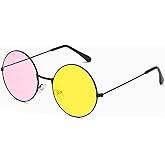 Yannasa Spamton Glasses Anime Plush Spamton Yellow Pink Sunglasses One Pair