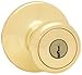 Kwikset 400T 3 CP Security Tylo Entry Knob, Polished Brass