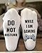 If You Can Read This Do Not Disturb While I Am Gaming Novelty Funky Crew Socks Men Women Christmas Gifts Cotton Slipper Socks