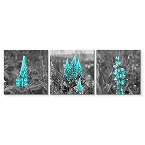 for Living Room Bedroom Home Artwork Flowers Paintings x3 Panels