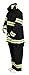 Aeromax Jr. Fire Fighter Bunker Gear, Black, Size 2/3 (FB-23)
