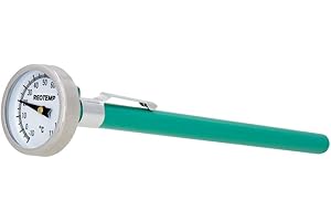 REOTEMP K79-7 Pocket Thermometer, Waterproof, 5" Stem, 1" Dial (-10 to 110 Celsius)