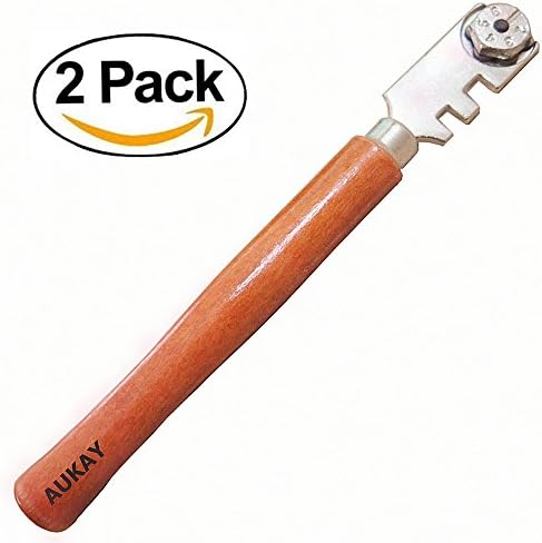 2 Packs Glass Cutter Tool (6 WAY CUTTING WHEEL) - Perfect for Cutting &amp; Scoring Glass Bottles, Mirrors, Window Panes, Shelves,etc