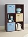 ClosetMaid Cubeicals 6 Cube Storage Shelf Organizer Bookshelf, Stackable, Vertical Or Horizontal, Easy Assembly, Wood, Dark Cherry Finish