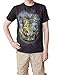 Harry Potter Deathly Hollows Distressed Hogwarts Crest Adult T-shirt XL Black
