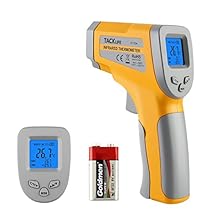 Tacklife IT-T04 Non-contact Advanced Infrared Thermometer-58&deg;F~1022&deg;F (-50&deg;C~550&deg;C) Digital Temperature Gun with Battery Monitoring Adjustable Emissivity for Cooking & Brewing, Yellow and Gray