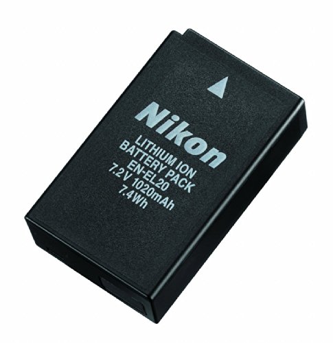 Nikon replacement EN-EL20 Li-ion Battery compatible with Nikon MH-27 Coolpix A 1AW1 1J1 1J2 1J3 1S1 1V3 and Blackmagic Pocket Cinema Camera
