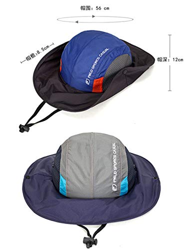 Bestgift Herren und Damen Sportlich UV-Schutzkappen Angel Bootfahren, Bergsteiger-Kappen Atmungsaktiv Sonnerhut – Bild 4