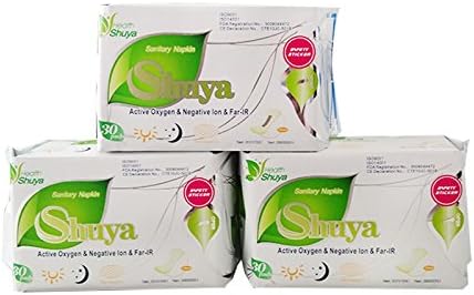 SHUYA Patented Negative ion Pantyliners for Women Wingless with Health Selft-Test Card-90Pads (Pack of 3)