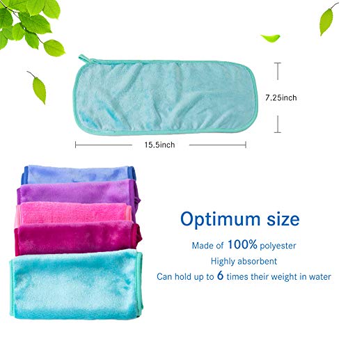 image for Nugilla Makeup Remover Cloth 5 Pack - Reusable Microfiber Cleansing To