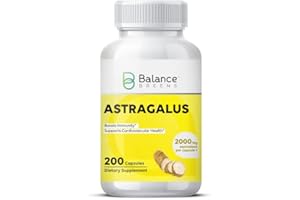 Balancebreens Astragalus Root 2000 mg - 200 Capsules - Health Supplement Supports Cardiovascular Health and Healthy Immune Functions