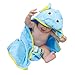 Baby Cat Hooded Elephant Baby Towel Large Blue 33x33″ | Delicate & Soft 100% Hypoallergenic Cotton Robe | Super Absorbent & Moisture Wicking Soft Cloth for Dry, Happy Boys & Girls