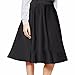 Solid Color Women OL High Waist Full Pleated Large Hem Fashion Midi Skirts