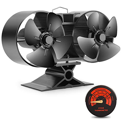 Mini Size 8 Blade Stove Fan -Silent, Heat Powered Wood/Log Burner Fan for Ultra Small Space- 30% Larger Than 4 Blades - Thumbnail 7