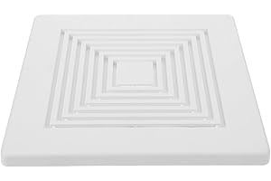 JECOMPRIS Square 11X11 Inch White Bathroom Exhaust Fan Grille Cover with Spring-Loaded Mounting, Universal