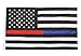 ERT Thin Blue Line and Red Line American Flag 3x5 ft with Embroidered Stars and Sewn Stripes with Grommets Honoring Law Enforcement Police Officers and Firefighter
