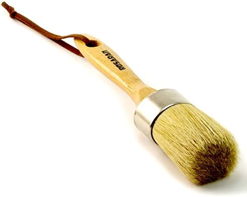 ROSARAN Chalk Paint &amp; Wax Brush - Paint &amp; Wax Applicator Brush for Furniture, Cabinets, Dressers, Home Decor - Use with Annie Sloan Painting or Waxing - Minimum Bristle Loss - Easy for Hang
