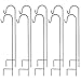 Ashman Shepherd Hook 48 Inch 10 Pack, Rust Resistant Steel Hooks Ideal for Hanging Plant Baskets, Solar Lights, Lanterns, Bird Feeders & More (Black)