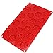 ZJCilected 18-Cavity Non-Stick Silicone Mini Round Waffle, Cookie, Chocolate, Candy and Ice Mold