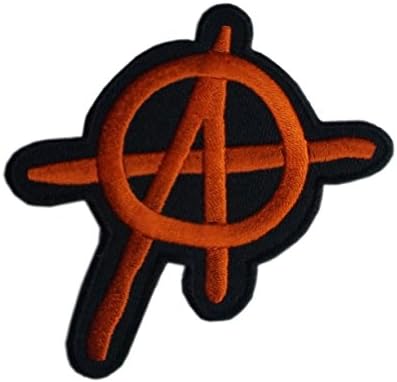 Patch Iron On Sew On Anarchy A Embroidered Inch 3.54 / 3.15 Inch