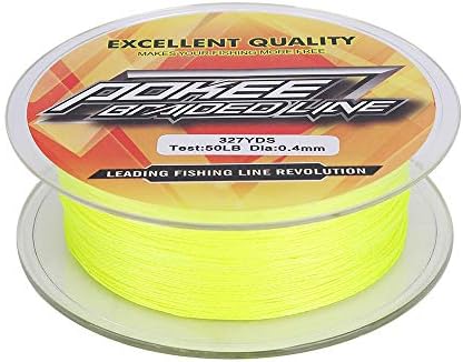 POKEE Abrasion Resistance Braided Fishing Line - Lesser Diameter, Faster Cutting Water, Zero Memory, 327/547Yds(300M/500M)