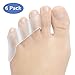 JKcare Pinky Toe Separators & Protectors, Silicone Little Toe Spacer for Overlapping Toe, Curled Toe, Pinky Hammer Toe, Tailor’s Bunion Pain Relief - 6 Pack (Transparent)