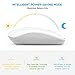 VicTsing 2.4G Slim Wireless Mouse with Nano Receiver, Noiseless and Silent Click with 1600 DPI for PC, Laptop, Tablet, Computer, and Mac, White and Golden