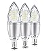 Rayhoo E12 Base LED Candelabra Light Bulbs Dimmable, 10 Watts Incandescent 80-100W Bulb Equivalent, Cool White 6000K, 3 Pack