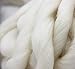 0.5lb Merino Wool Super Chunky Yarn - Big Roving for Loom Weaving, Knitting, Crocheting and Felting - Blanket Yarn (Cream, Medium-20mm)
