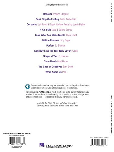 12 Pop Hits: Violin: Instrumental Play-Along - Image 3