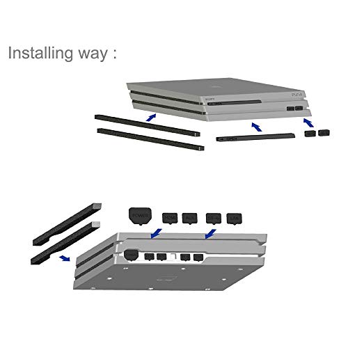 Dobe PS4 Pro Dust Proof Pack Kits - 2-in-1 Dust Proof Dust Protector Prevention Cover Case Mesh Jack Stopper Pack Kits for Comfortable with Sony Playstation 4 Pro Gaming Console [Playstation 4 Pro] - Thumbnail 2