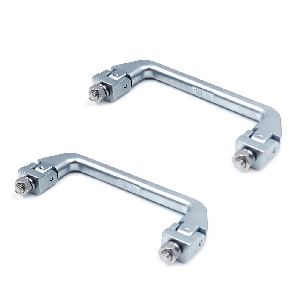 ZONADAH 2X Cabinet Handles, Zinc Alloy Cabinet Door Pulls, Foldable Handle, for Toolbox,Cabinet, Locker and Door