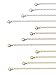 LOYALLOOK 12pcs Stainless Steel Necklace Bracelet Extender Chain Set Jewelry Extenders 3 Colors
